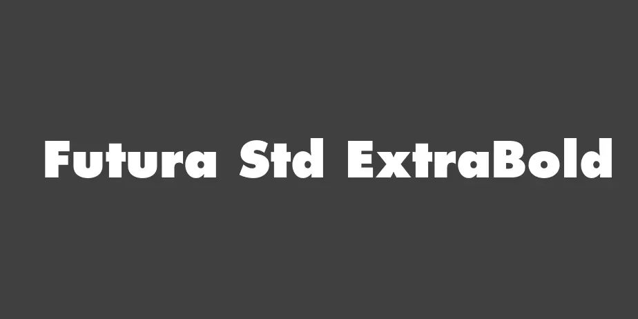 Fonte Futura Std ExtraBold