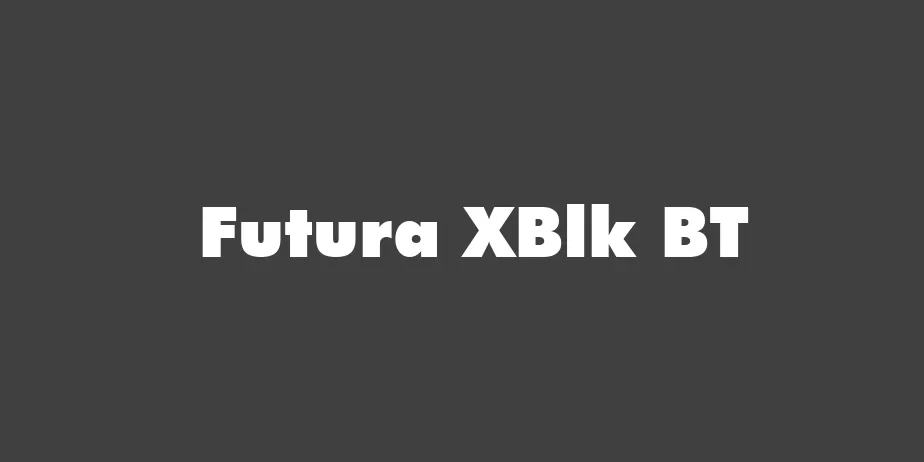 Fonte Futura XBlk BT