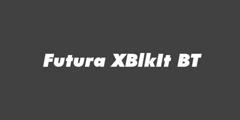 Fonte Futura XBlkIt BT