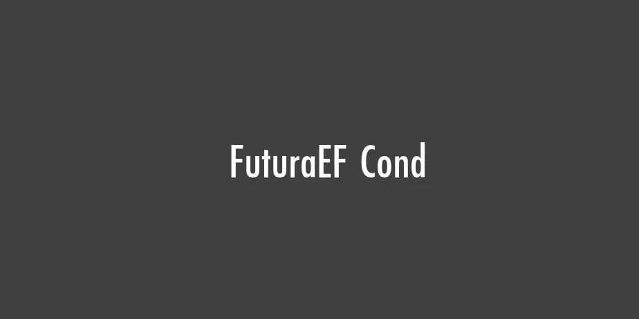 Fonte FuturaEF Cond