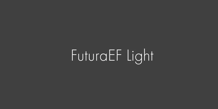 Fonte FuturaEF Light