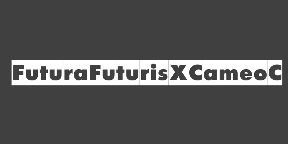 Fonte FuturaFuturisXCameoC