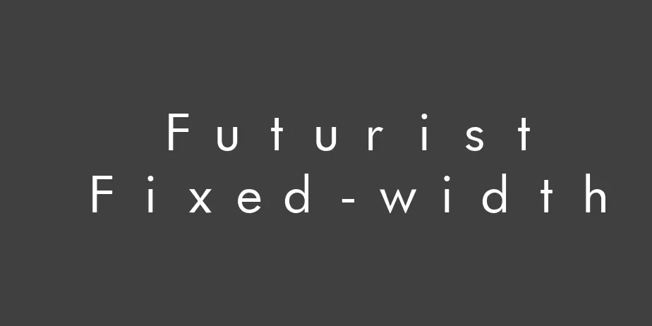 Fonte Futurist Fixed-width