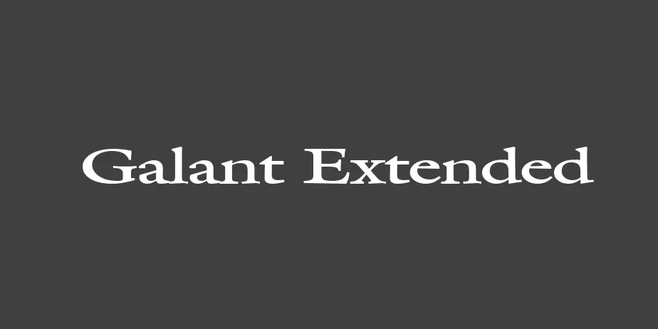 Fonte Galant Extended