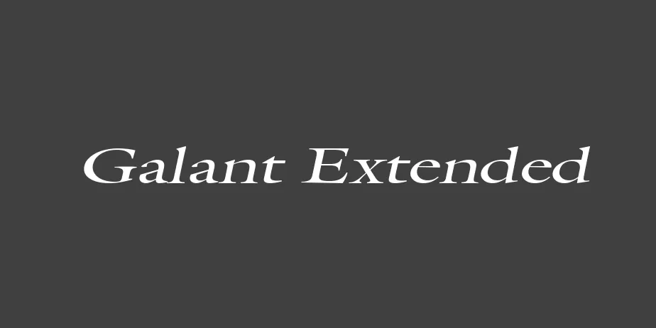 Fonte Galant Extended