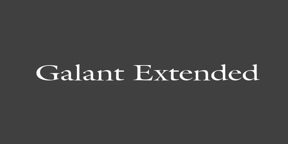 Fonte Galant Extended