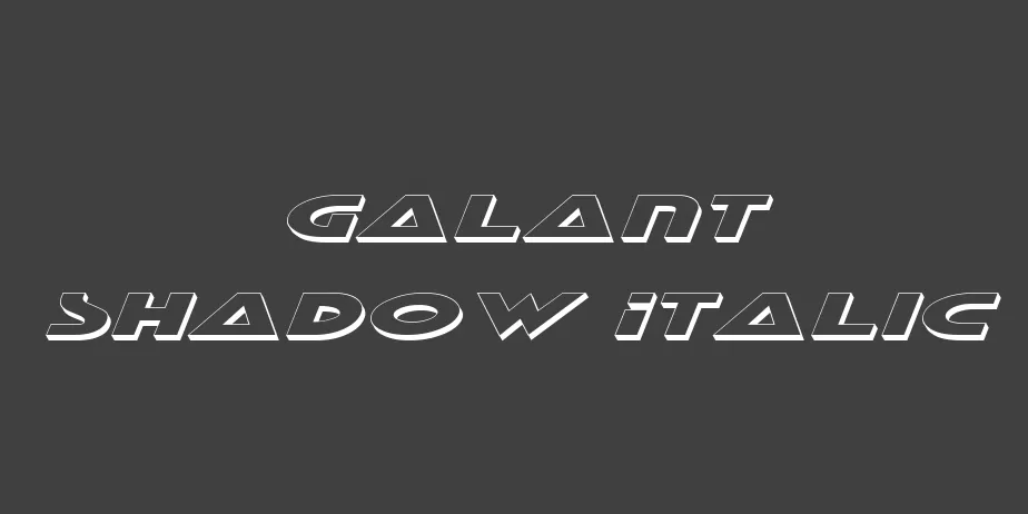 Fonte Galant Shadow Italic