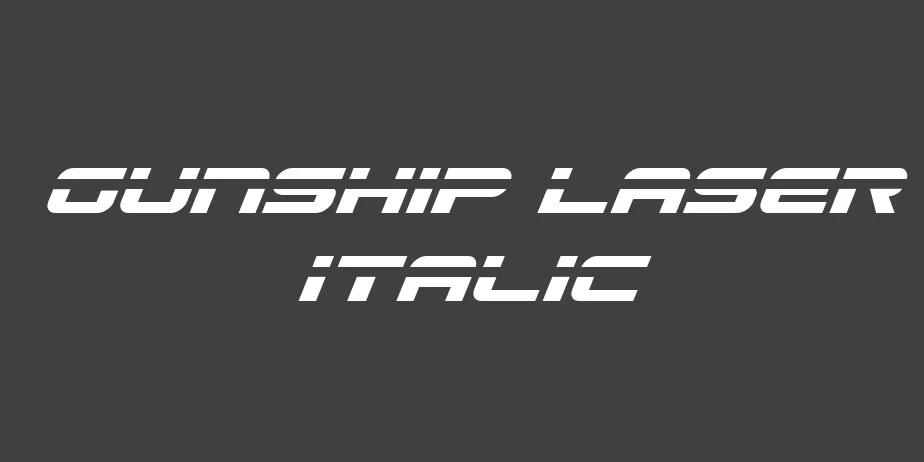 Fonte Gunship Laser Italic