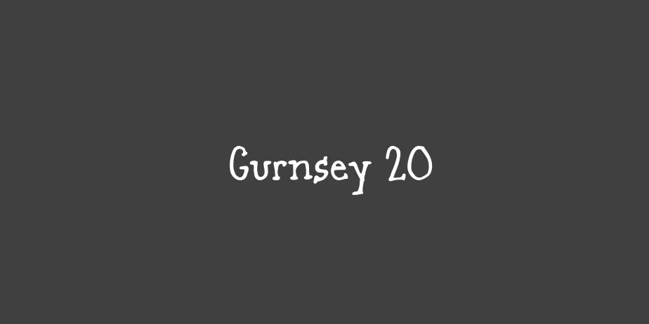 Fonte Gurnsey 20