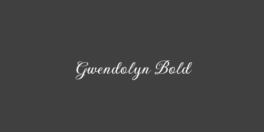 Fonte Gwendolyn Bold