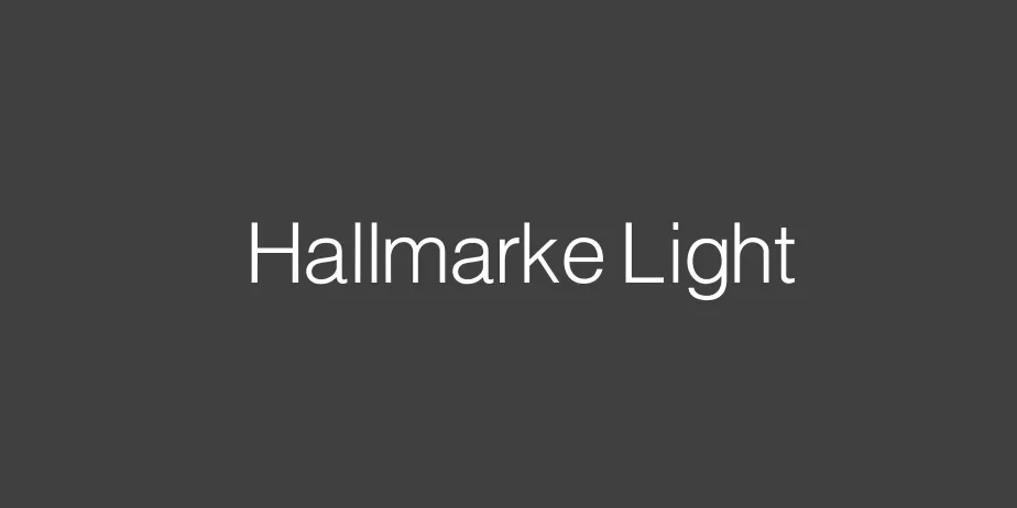 Fonte Hallmarke Light