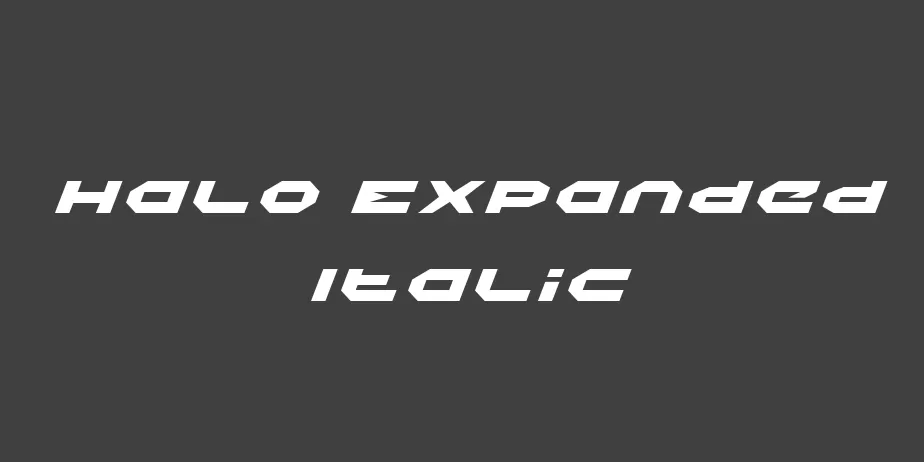 Fonte Halo Expanded Italic