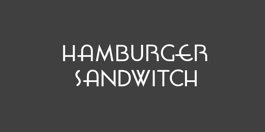 Fonte Hamburger Sandwitch