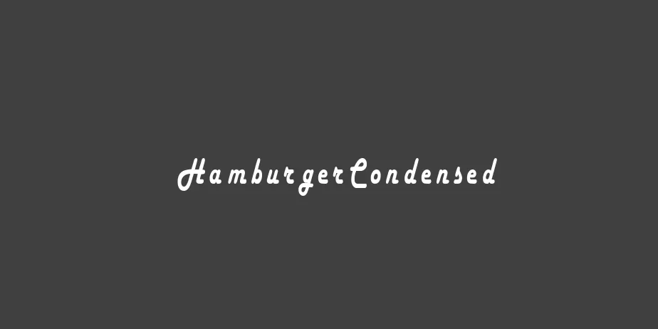 Fonte HamburgerCondensed