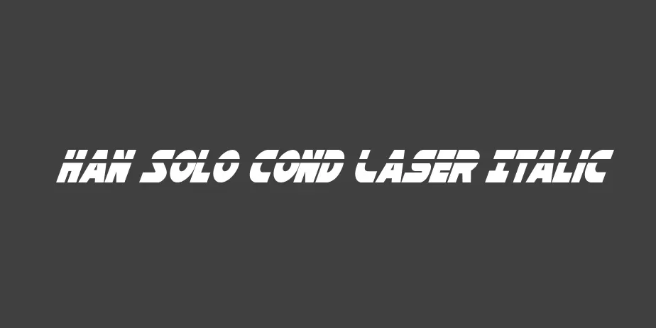 Fonte Han Solo Cond Laser Italic