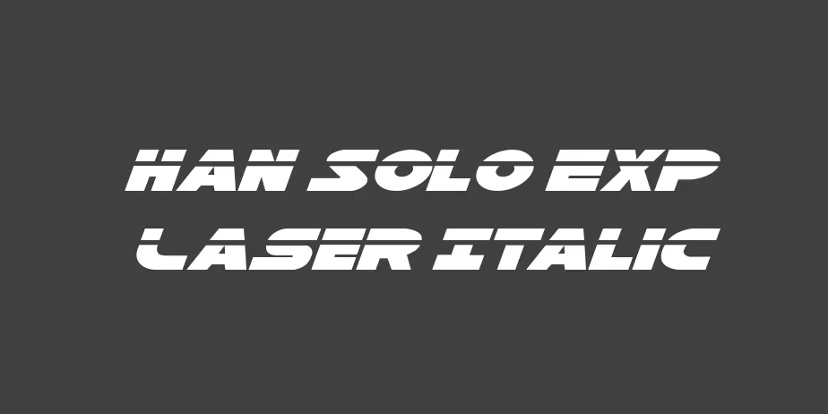 Fonte Han Solo Exp Laser Italic