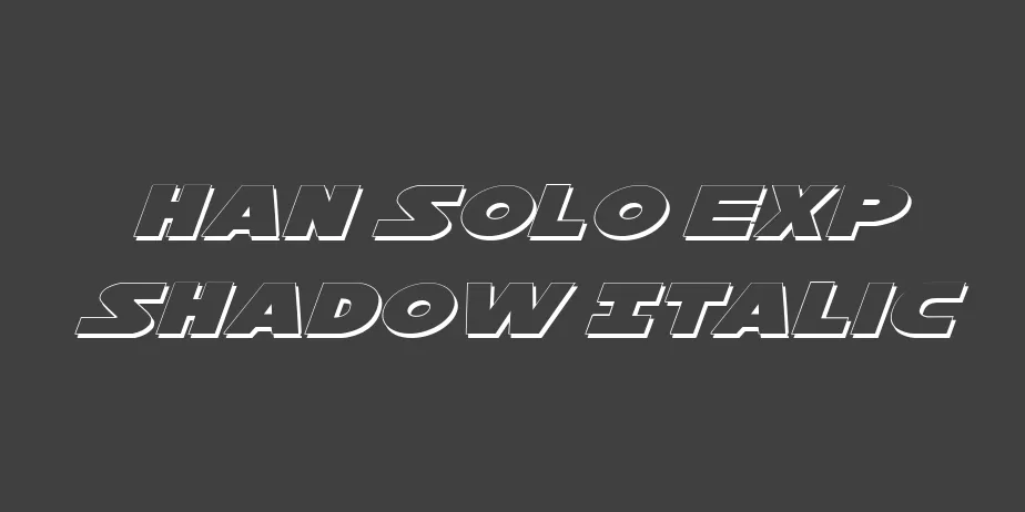 Fonte Han Solo Exp Shadow Italic