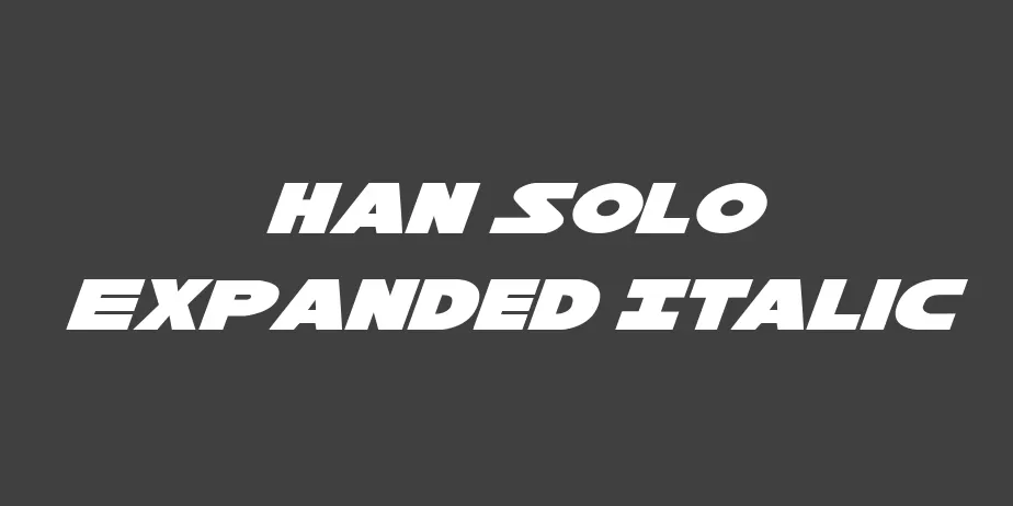 Fonte Han Solo Expanded Italic