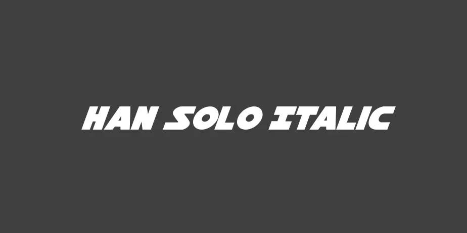 Fonte Han Solo Italic