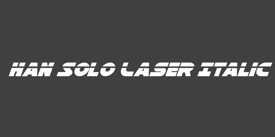 Fonte Han Solo Laser Italic