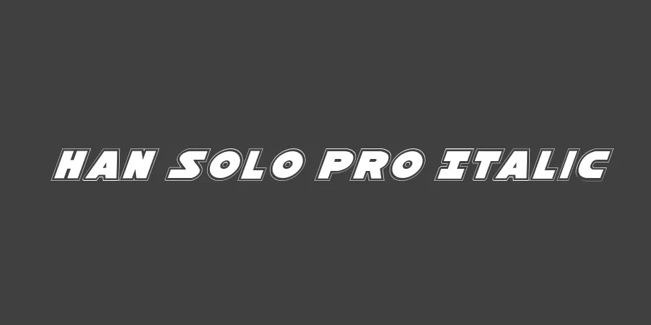 Fonte Han Solo Pro Italic