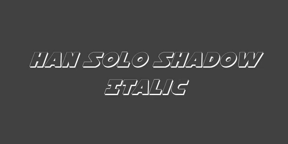 Fonte Han Solo Shadow Italic