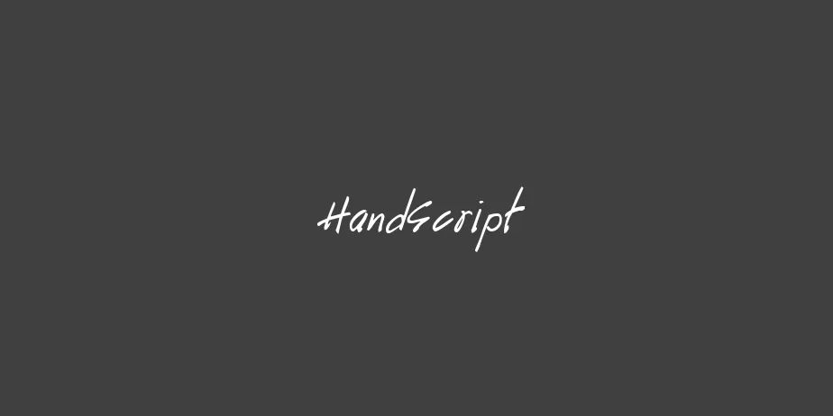 Fonte HandScript