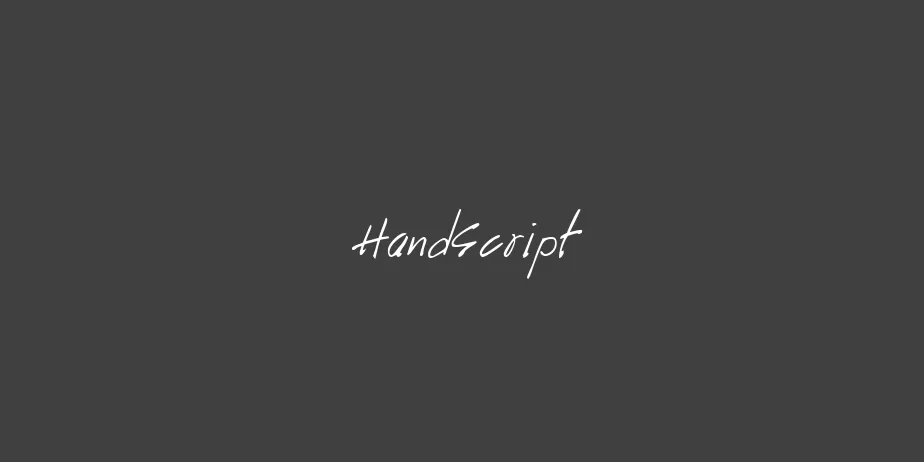 Fonte HandScript