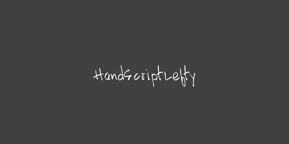 Fonte HandScriptLefty