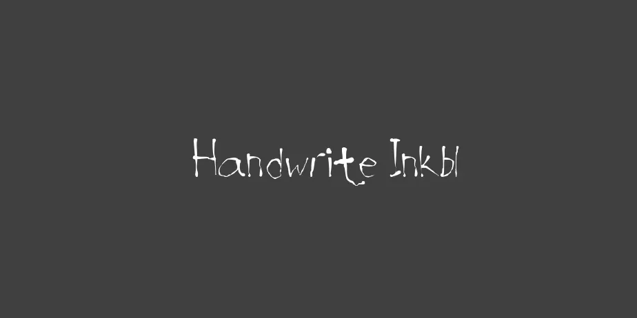 Fonte Handwrite-Inkbl