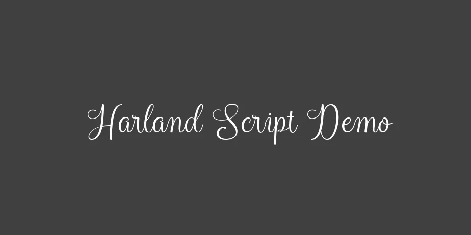 Fonte Harland Script Demo