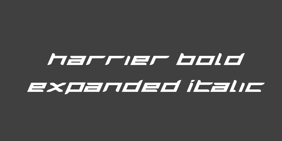 Fonte Harrier Bold Expanded Italic