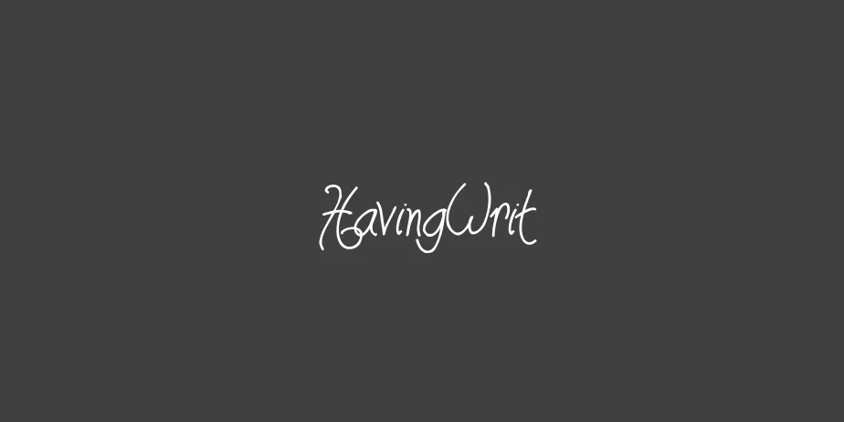 Fonte HavingWrit