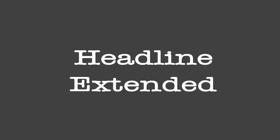 Fonte Headline Extended