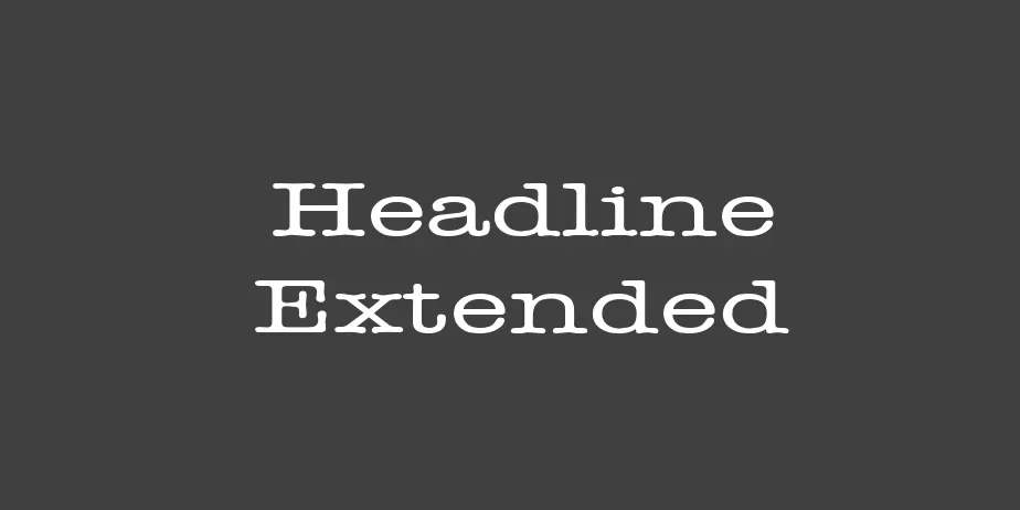 Fonte Headline Extended