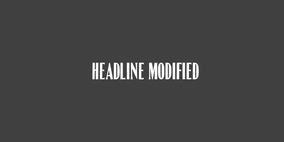 Fonte Headline Modified