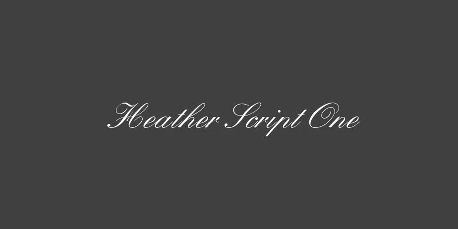 Fonte Heather Script One