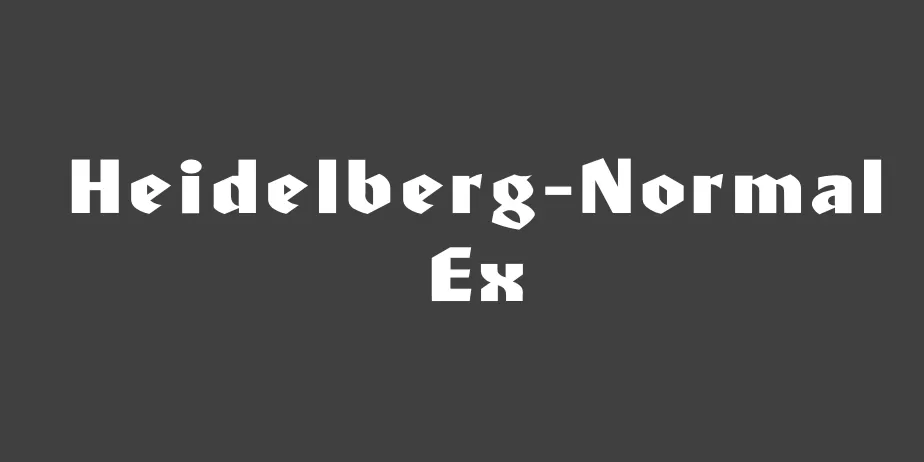 Fonte Heidelberg-Normal Ex