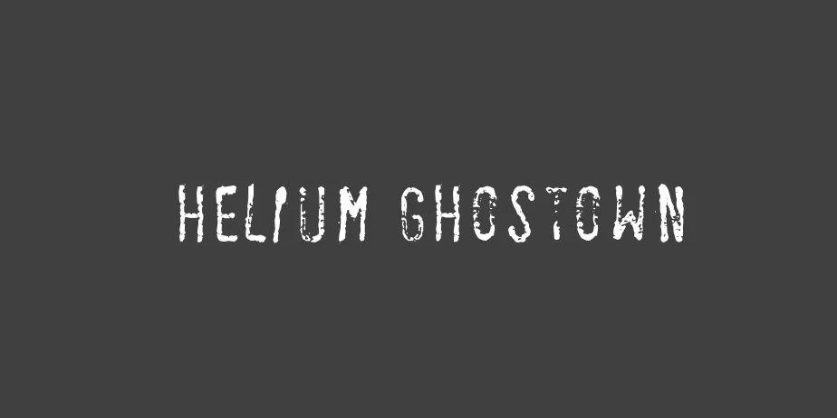 Fonte Helium Ghostown