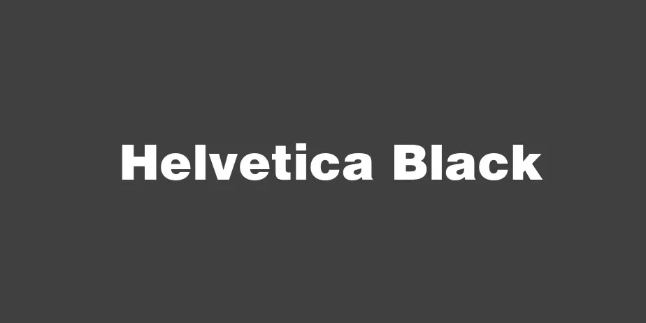 Fonte Helvetica Black