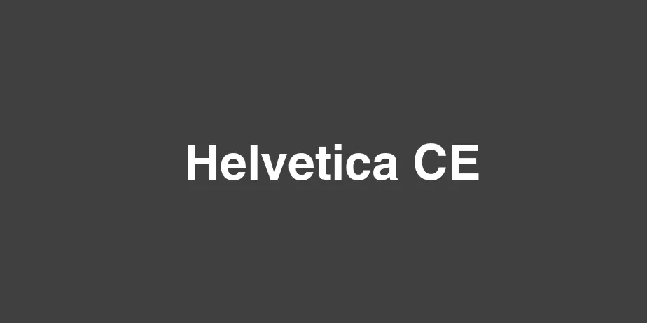 Fonte Helvetica CE