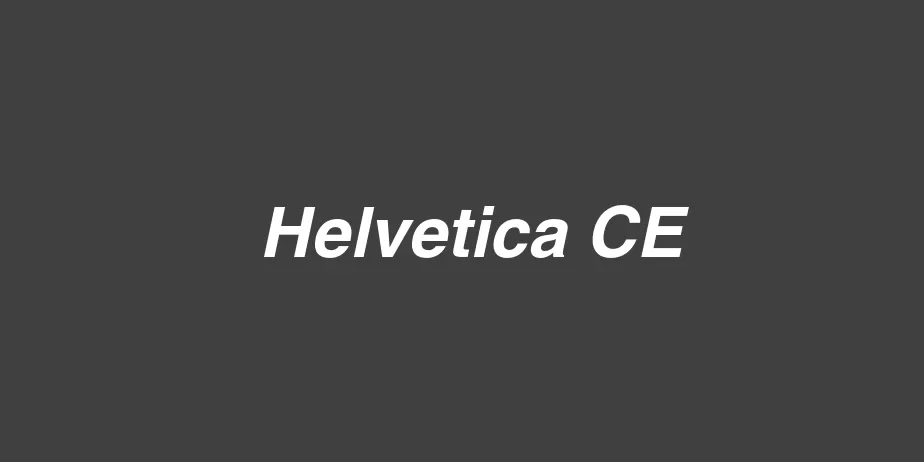 Fonte Helvetica CE