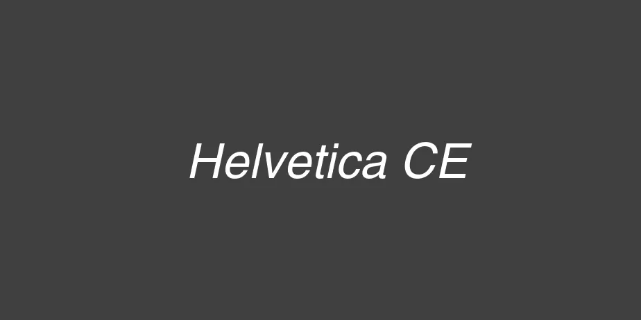 Fonte Helvetica CE