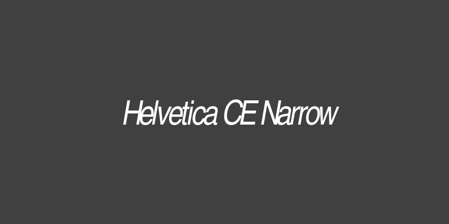 Fonte Helvetica CE Narrow