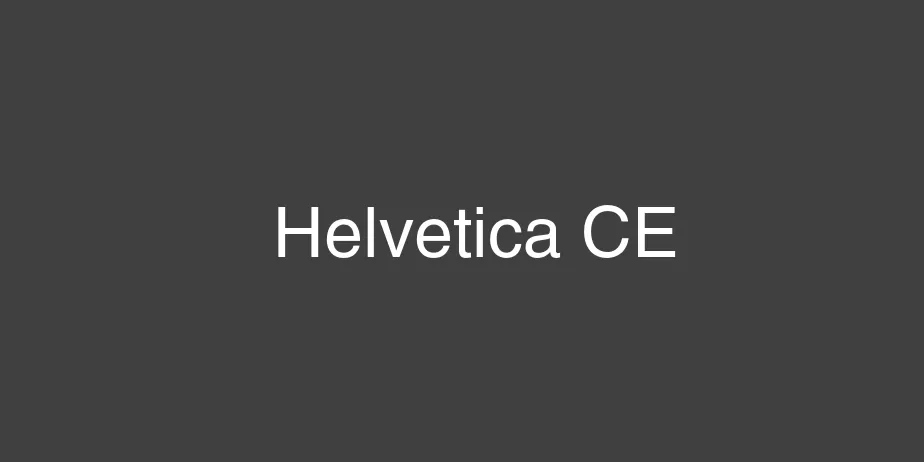 Fonte Helvetica CE