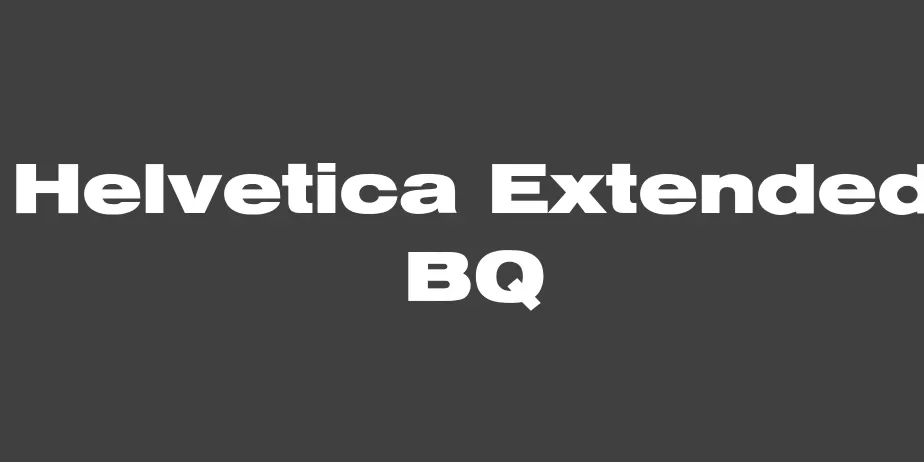 Fonte Helvetica Extended BQ