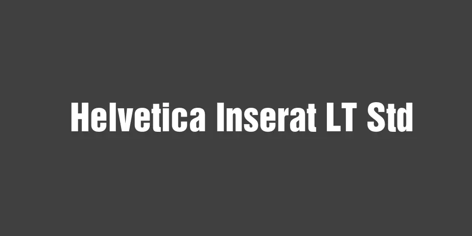 Fonte Helvetica Inserat LT Std