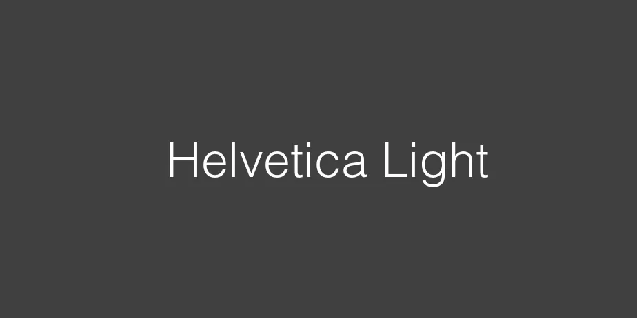 Fonte Helvetica Light