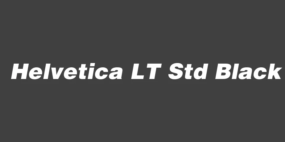 Fonte Helvetica LT Std Black