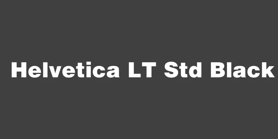 Fonte Helvetica LT Std Black